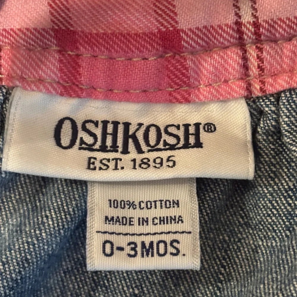 Vintage Y2K OshKosh‎ B'gosh Denim Dress with Pink floral trim